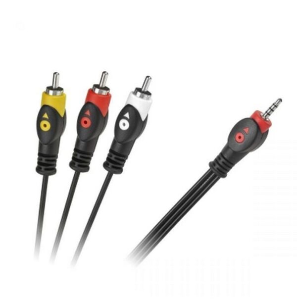 Kábel, 4p.3,5mm jack dugó/3xRCA dugó, 1,5m,Sony