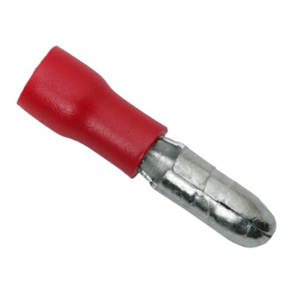 Szig.hengeres csatl.dugó,  d4mm,piros, 1,5mm² MPD1.25-156