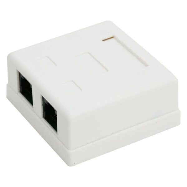 RJ45 csatl.fali alj 2-es, 8/8 UTP