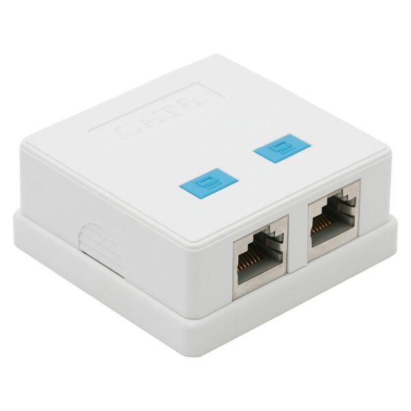 RJ45 csatl.fali alj 2-es, 8/8 FTP