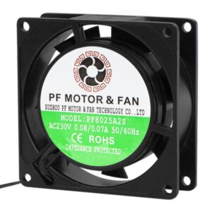 Ventilátor 230VAC, 80x80x25mm