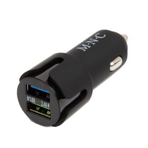 Konverter,Autó szivargyújtóba,2,1A 12-24VDC/5VDC,2xUSB,fekete