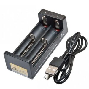 Akkutöltő 2x18650 Li-Ion akkuhoz,USB csatlakozóval