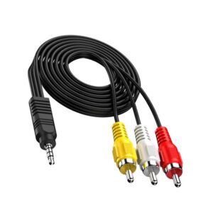 Kábel, 4p.3,5mm jack dugó/3xRCA dugó, 1,5m