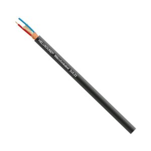 Kábel,   2x0,22 mm²,árny.,mikrofon,fekete flexibilis