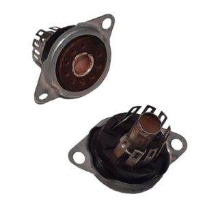 Elektroncső foglalat,Bakelit Novál 9p.