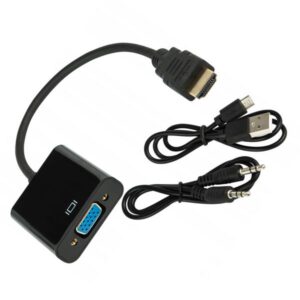 Konverter, HDMI 19p.dugó/VGA alj+3,5szt.jack alj+Mikro USB alj