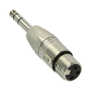 Adapter, 3p.XLR alj/ 6,3szt. jack dugó