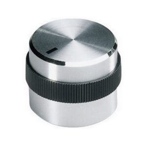 Potméter forgatógomb müa.,d15x14mm, 6-os lapolt teng.,alu bevonat