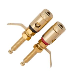 Banánhüvely 4mm,BP-246 , aranyozott fém,fekete