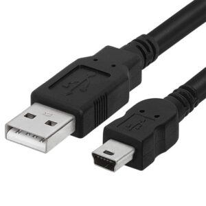 Kábel, USB dugó-A /mini 5p.USB dugó ,1,8m,fekete