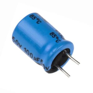 Elko  100 uF  63V, P5mm ,D10x12mm ,85C⁰,rövid láb
