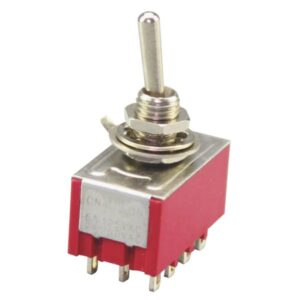 Fémkaros kapcs. 4ák.ON-ON, 250VAC/3A,MTS-402