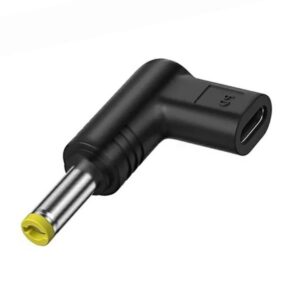 Adapter, USB-C alj/5.5-2.1 DC dugó,90⁰